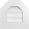 Ekena Millwork Octagonal Top Surface Mount PVC Gable Vent: Functional, w/ 3-1/2"W x 1"P Standard Frame, 16"W x 16"H GVPOT16X1601SF - alternate 1